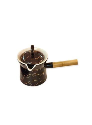 ركوة سيراميك يد خشب لون اسود