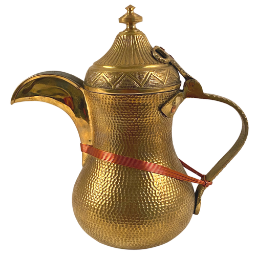 دلة حب الرمان ام حزام منفوخ ذهبي مقاس 3