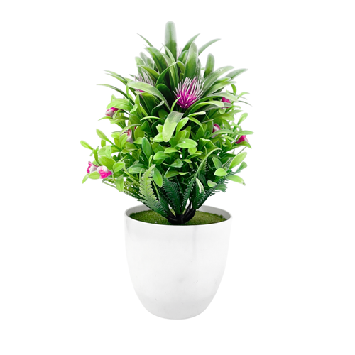 نبتة ورد احمر صناعية