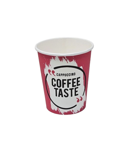 كاسات قهوة ورقية 9اونص 50كوبCOFFEE TASTE باللون الأحمر