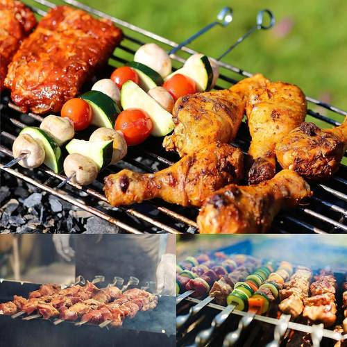 مجموعة اسياخ شواء من الستانلس 60سم