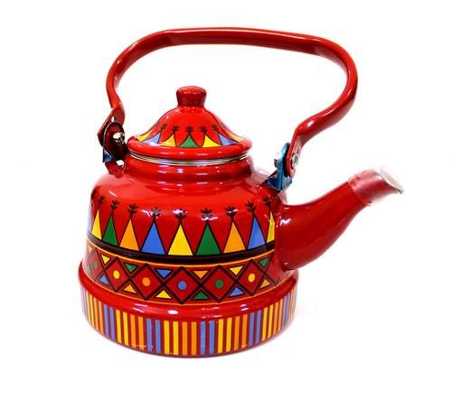 ابريق نقشه عسيري احمر مع صفاية 16 م