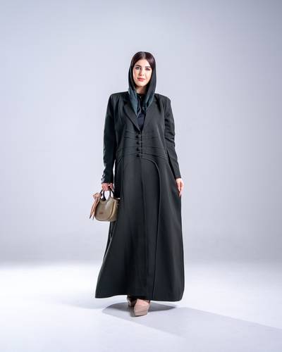عباية معطف باللون الأخضر