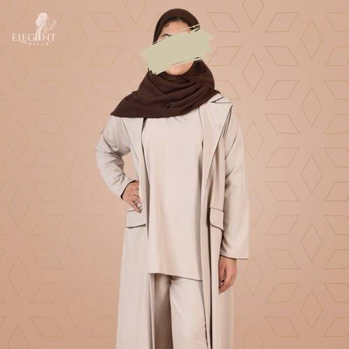 بدلة نسائية بيج 3 قطع