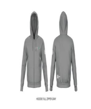 Hoodi Gray with zipper-China