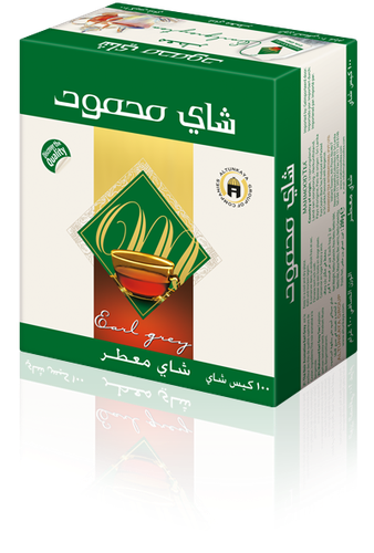 شاي محمود اسود معطر ظروف 100 كيس