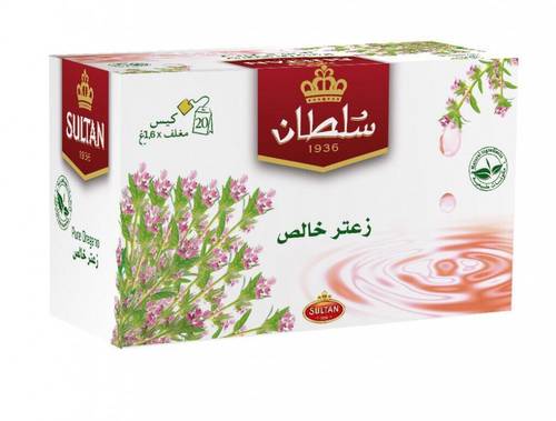 شاي سلطان زعتر خالص ظروف مغلفة 20 كيس