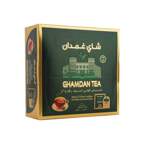 شاي غمدان اسود ظروف مغلفة  100 كيس