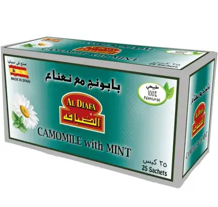 اعشاب الضيافة بابونج بالنعناع ظروف مغلفة 25 كيس