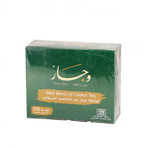 شاي وجار  اسود ظروف 100 كيس