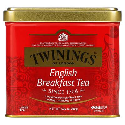  شاي تويننجز اسود الفطور الإنجليزي علبة معدنية - خشن 200 جرام