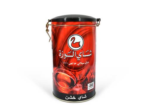 شاي الوزة اسود علبة معدنية مدورة - خشن 300 جرام