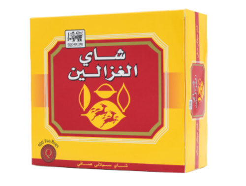 شاي الغزالين اسود ظروف 100 كيس
