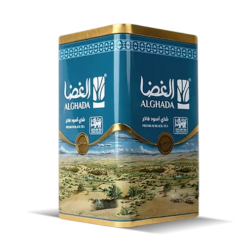 شاي الغضا اسود الغضا الذهبي الازرق علبة معدنية - خشن 250 جرام