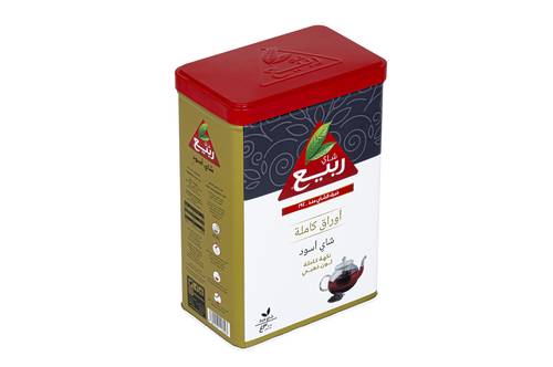  شاي ربيع اسود الأوراق الكاملة علبة معدنية - ورقة كاملة 300 جرام