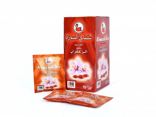 شاي الوزة اسود زعفران ظروف 25 كيس