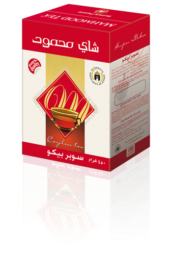 شاي محمود اسود سوبر بيكو علبة كرتون - خشن 450 جرام