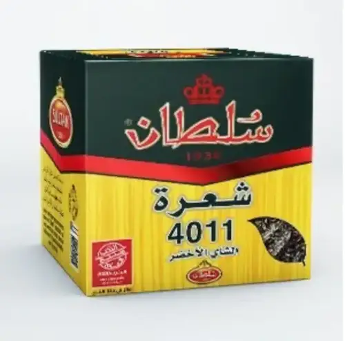 شاي سلطان اخضر حبة شعيرة علبة كرتون خشن
