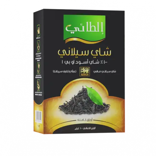 شاي الطائي اسود علبة كرتون - ورقة كبيرة 400 جرام