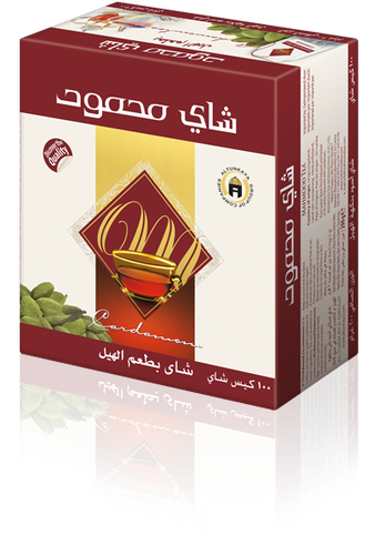 شاي محمود اسود بالهيل ظروف 100 كيس