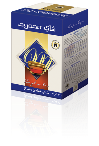 شاي محمود اسود سوبر OPA علبة كرتون - خشن 450 جرام