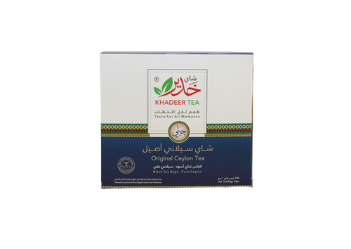 شاي خدير اسود جبلي ظروف 100 كيس