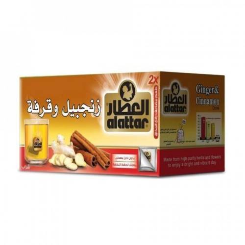 اعشاب العطار زنجبيل وقرفة ظروف مغلفة 20 كيس