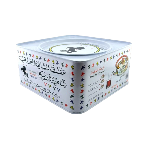 شاي اربع 7777 اسود المذاق العراقي علبة معدنية - خشن 250 جرام