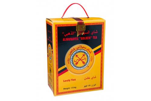 شاي المنيس اسود علبة كرتون ذهبي - خشن1800 جرام