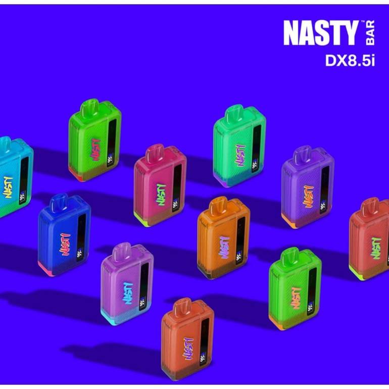سحبة ناستي بار 8500 موشة مع شاشة Nasty Bar 8500 DX8.5i Disposable Vapesسحبة ناستي بار 8500 موشة مع شاشة Nasty Bar 8500 DX8.5i Disposable Vapes