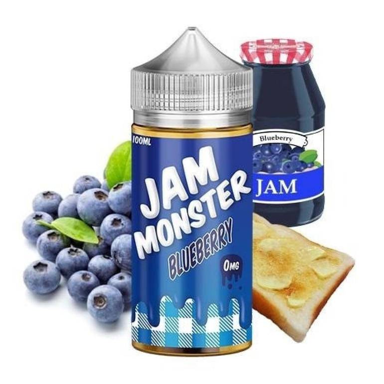 نكهة جام مونستر مربى البلو بيري مع التوست و الزبدة JAM MONSTER BLUEBERRY