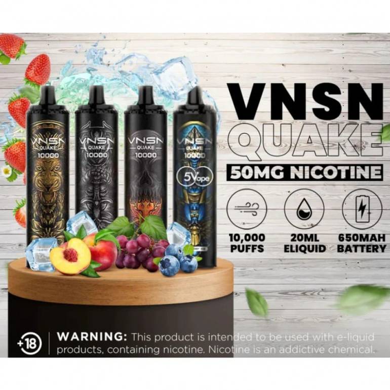 سحبة سيجارة جاهزة فنسن عشرة الاف 10,000 شفطة VNSN - QUAKE Disposable