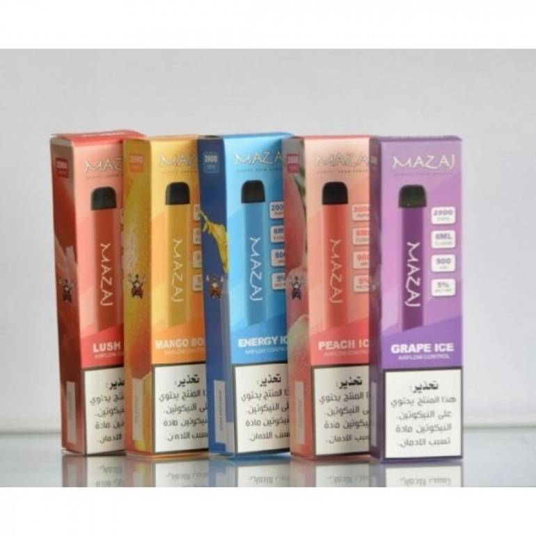 سحبة جاهزة اير فلو مزاج 2000 موشة MAZAJ Airflow 2000 Puff disposable