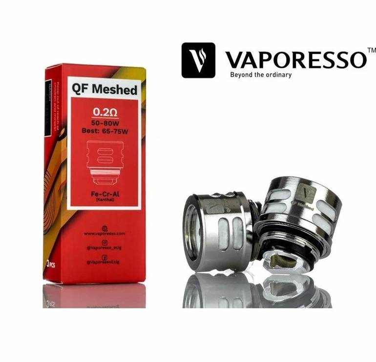 كويلات فايبرسو لشيشة لوكس ميش 3 حبات 0.2 Vaporesso QF Meshed