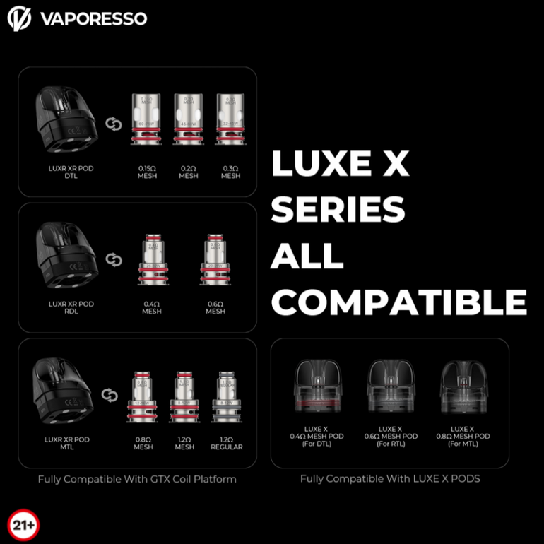 بودات فابوريسو لوكس اكس ار VAPORESSO LUXE XR POD