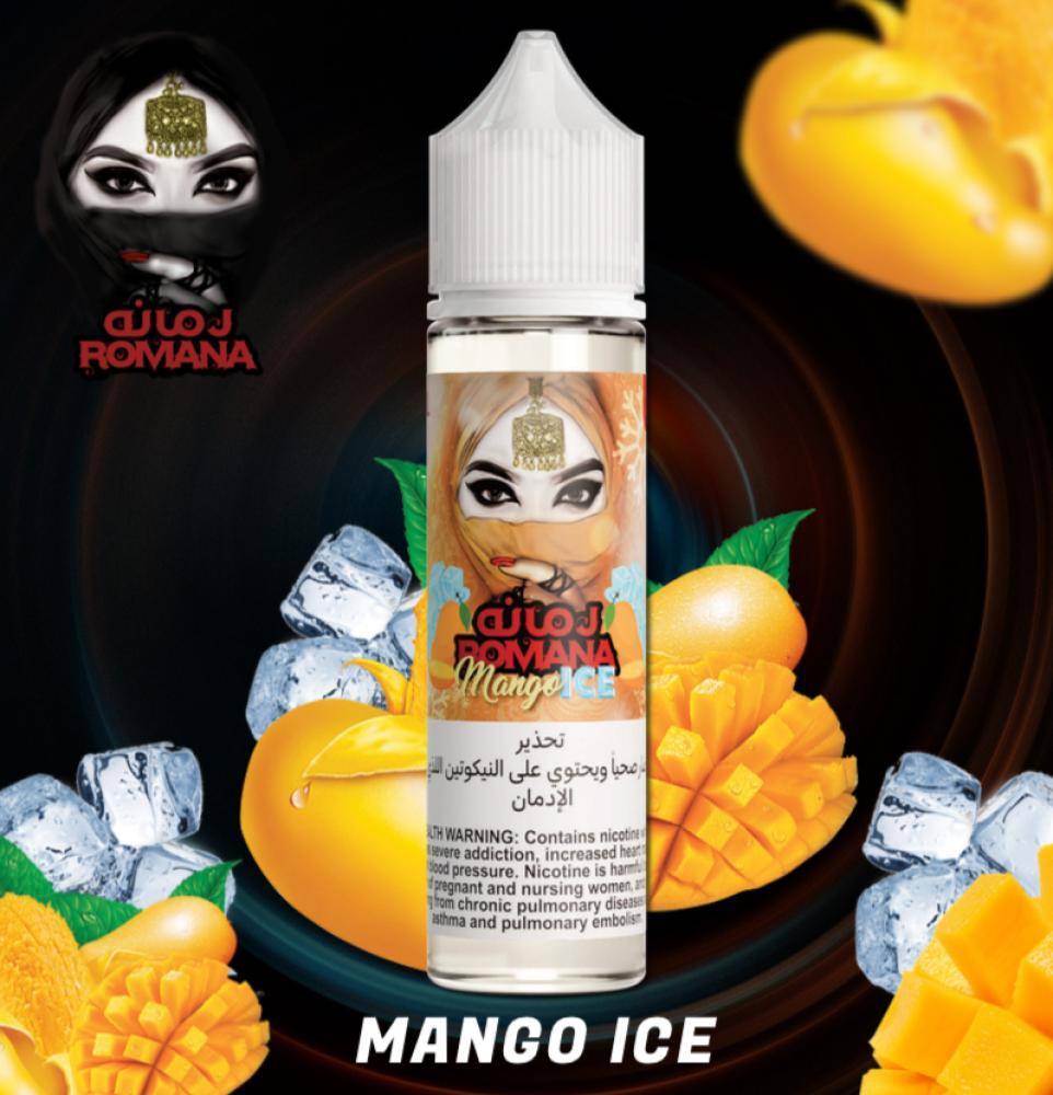 نكهة فيب رمانه مانجو بارد 3 نيكوتين - ROMANA MANGO ICE