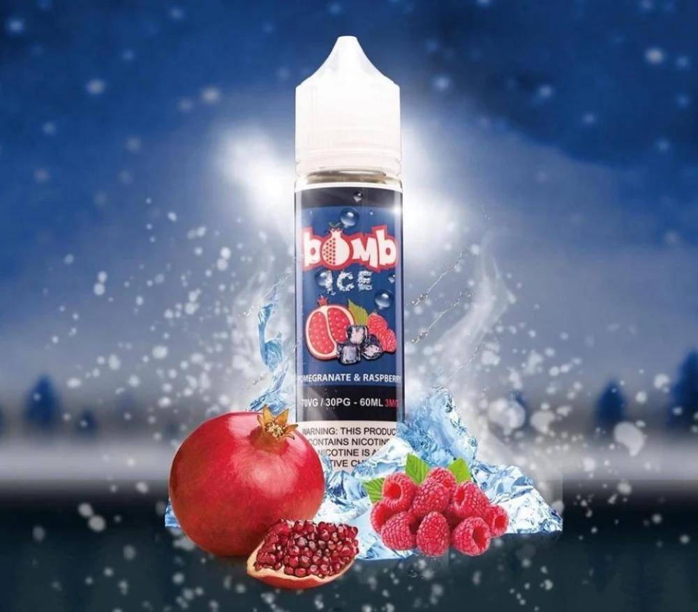 نكهة بومب رمان توت احمر بارد - BOMB POMEGRANATE & RASPBERRY ICE - 60ML