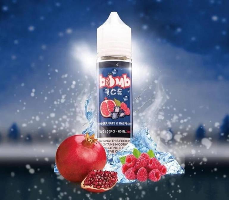 نكهة بومب رمان توت احمر بارد - BOMB POMEGRANATE & RASPBERRY ICE - 60ML