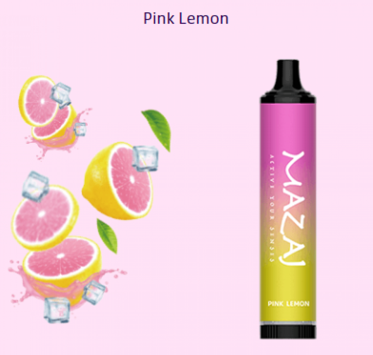 سحبة مزاج 5000 موشة ديموند ليمون وردي mazaj Diamond 5000 puffs Pink Lemon