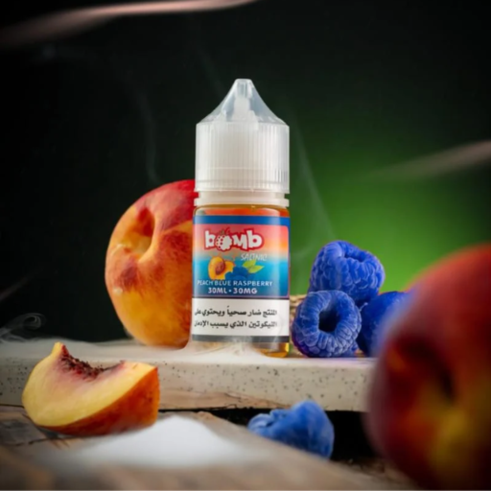 نكهة بومب خوخ توت ازرق سولت BOMB Peach Blue Raspberry Salt