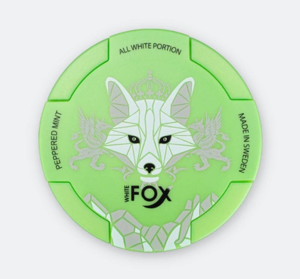 وايت فوكس اظرف نيكوتين نعناع فلفل White Fox Nicotine Pouches Peppered Mint