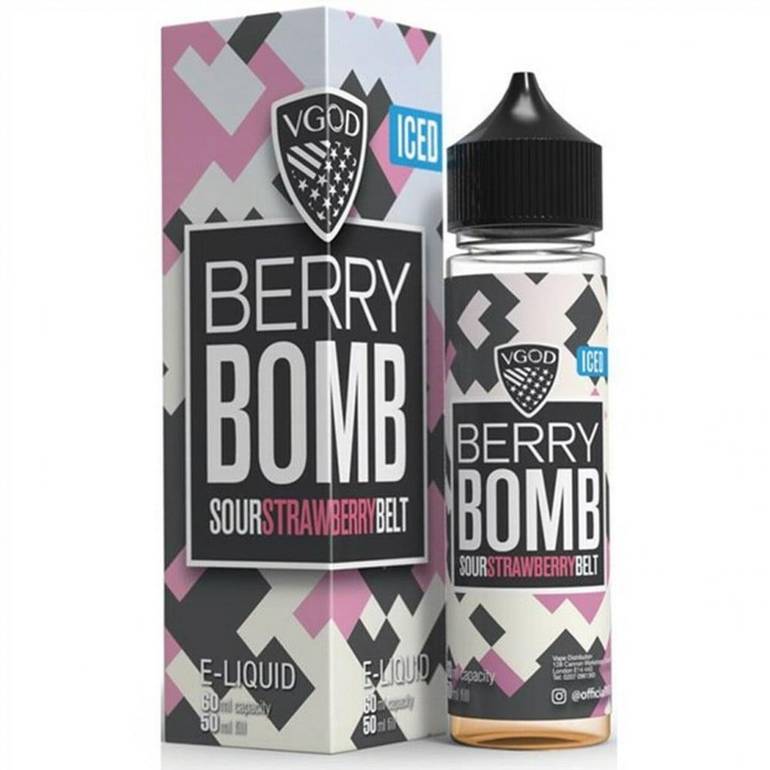 نكهة فراولة بومب بارد من شركة فيجود 60 مل VGOD STRAWBERRY BOMB ICE 60ML
