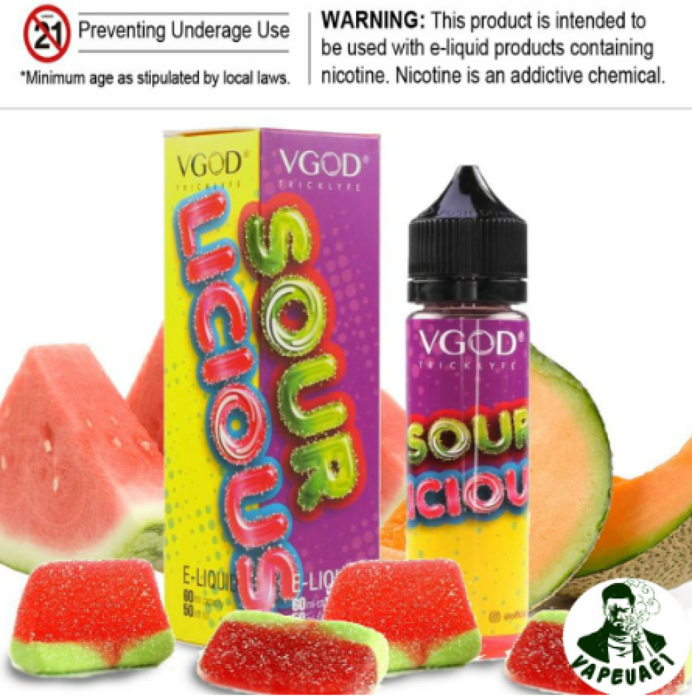 نكهة فيب بطيخ شمام كاندي حامض VGOD sour luscious Vape
