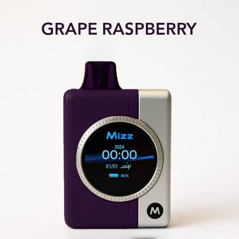 بودات مز ام ون 18000 موشة عنب توت احمر MIZZ M1 POD 18000 PUFFS GRAPE RASPBERRY