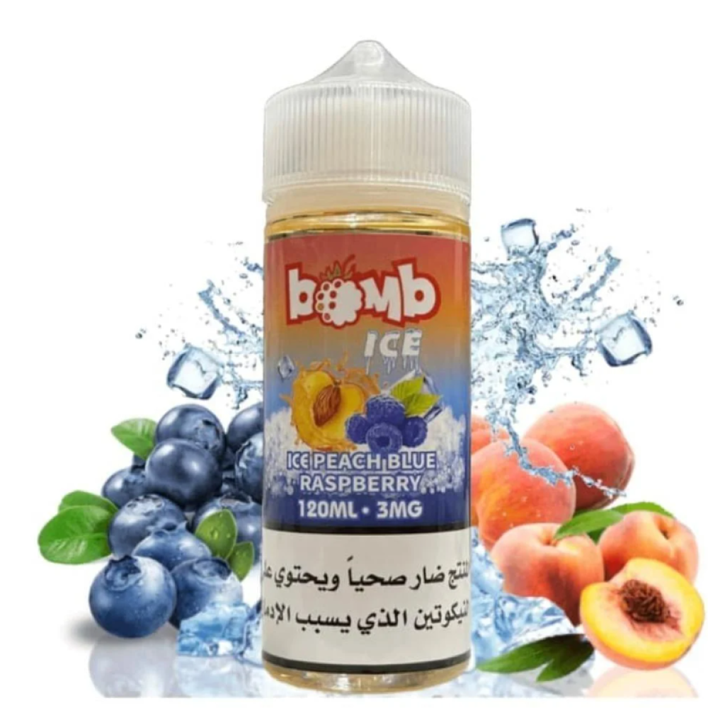 نكهة فيب بومب خوخ توت ازرق ايس - Peach Blue Raspberry Ice - 120ML