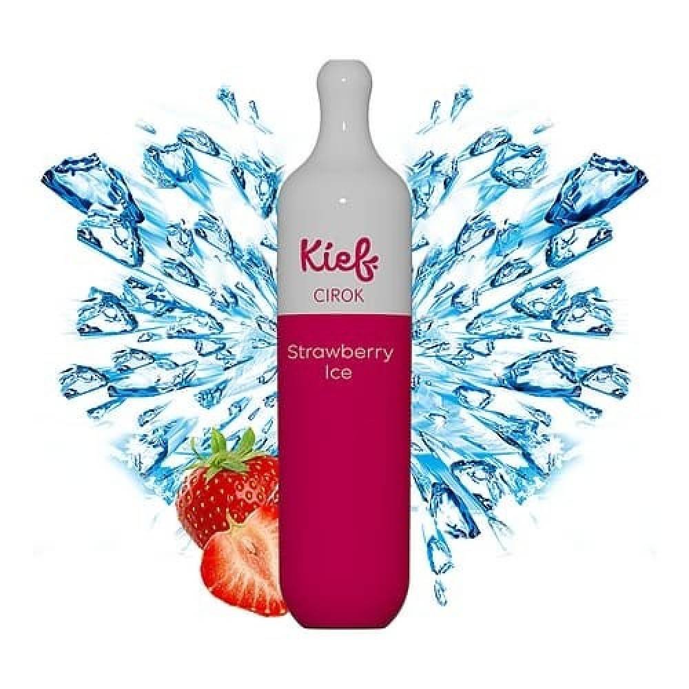 سحبة جاهزة كيف بنكهة فراولة بارد 3000 موشة KIEF Cirok Strawberry ice Disposable 3000 Puff