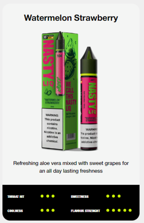 نكهة ناستي بطيخ فراولة Nasty Liq Watermelon Strawberry
