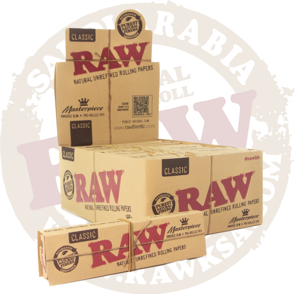 كلاسك كنج + فلاتر ملفوفة RAW Classic KS + Prerolled Tips