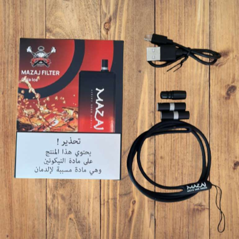 سحبة مزاج فلتر 6500 موشة كولا ايس Mazaj Filter 6500 Puff Cola ICE