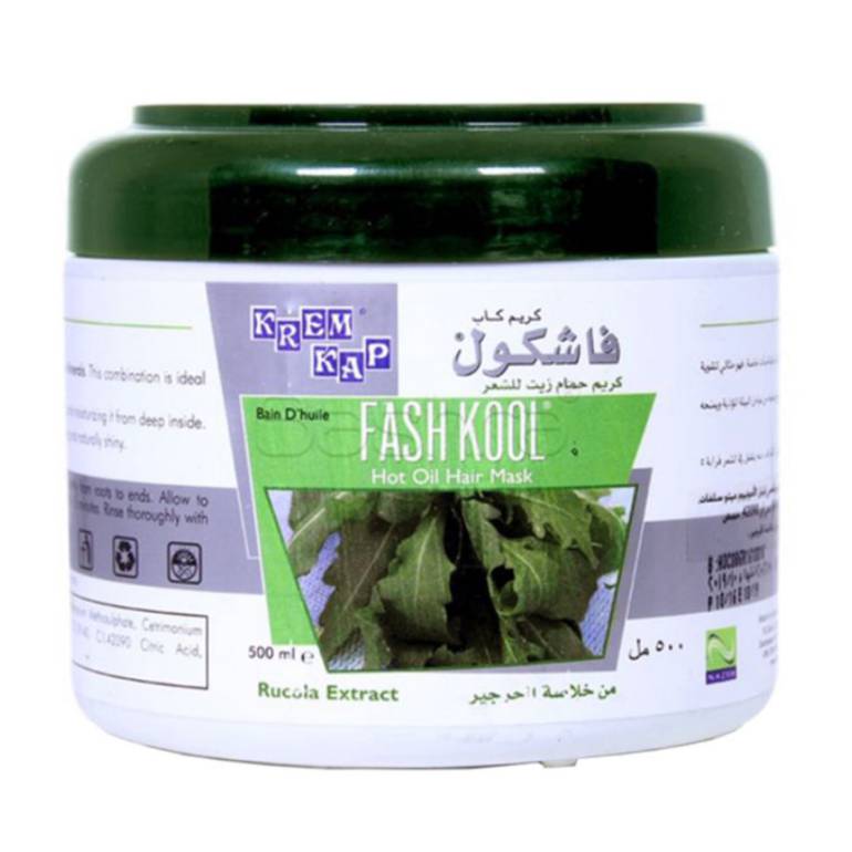 حمام زيت كاب فاشكول أفضل كريم للشعر المتساقط بالجرجير الطبيعي (Fash Kool) - 500 مل